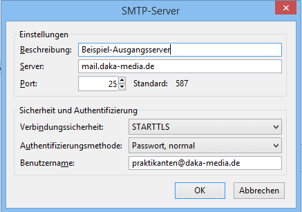 SMTP Einrichten